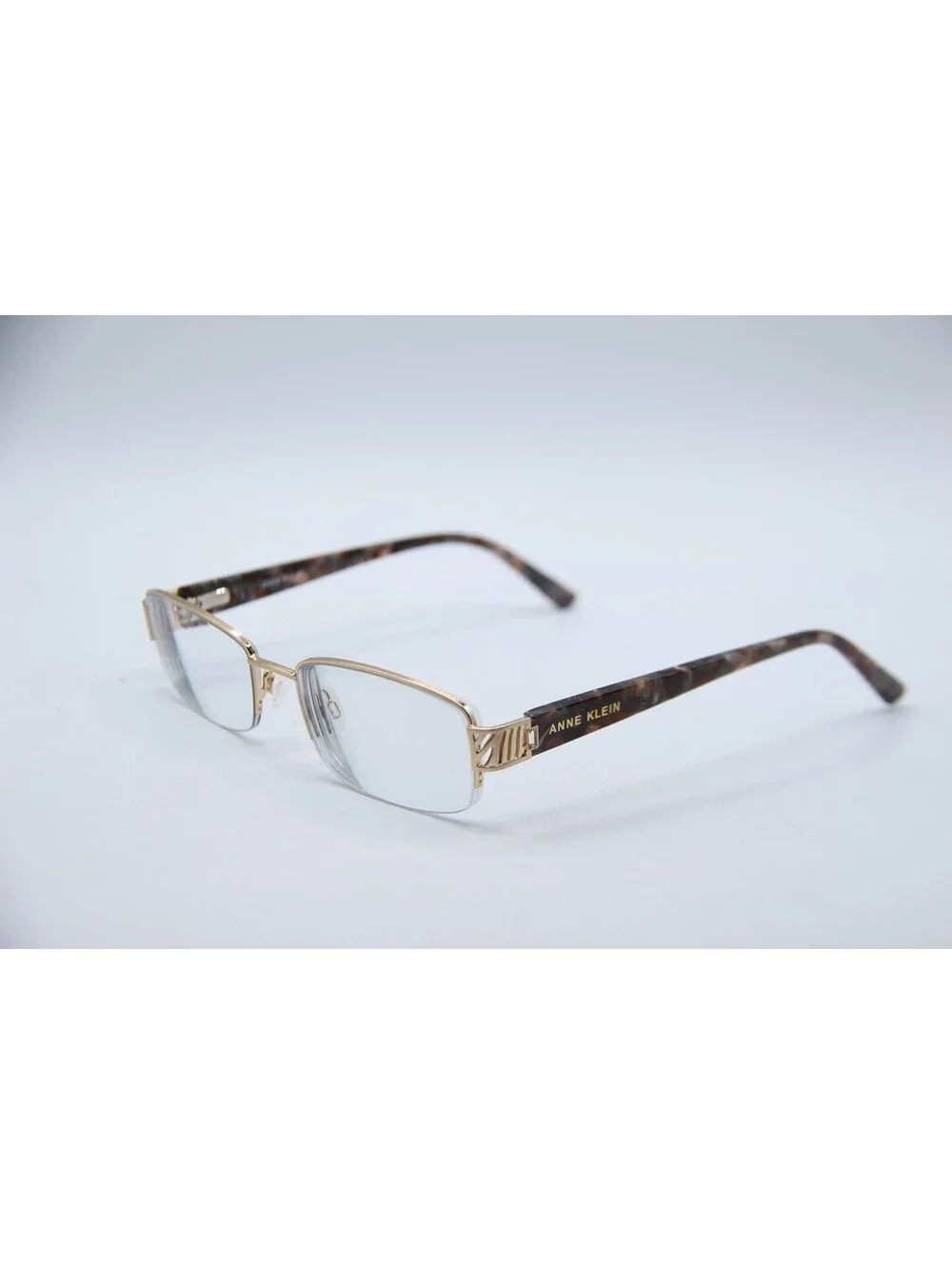 Anne Klein Ak2105 710 Light Gold Blue Tortoise Authentic Frames Eyeglasses 53-18